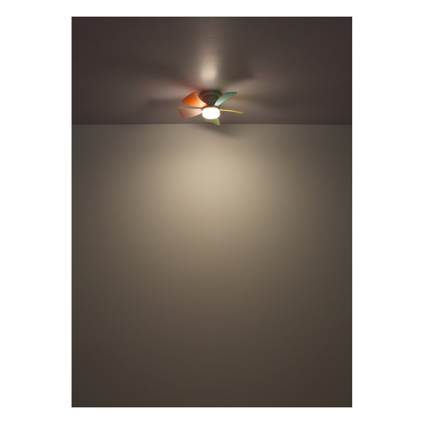 Globo - LED plafonski ventilator, prigušiva, LED/10W/230V 3000-6500K u više boja + daljinski upravljač