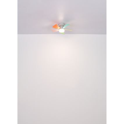 Globo - LED plafonski ventilator, prigušiva, LED/10W/230V 3000-6500K u više boja + daljinski upravljač