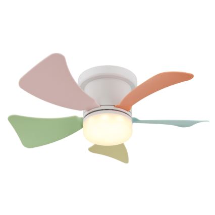 Globo - LED plafonski ventilator, prigušiva, LED/10W/230V 3000-6500K u više boja + daljinski upravljač