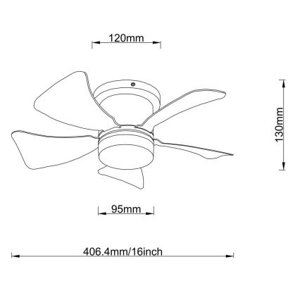 Globo - LED prigušiva stropni ventilator LED/10W/230V 3000-6500K braon + daljinski upravljač