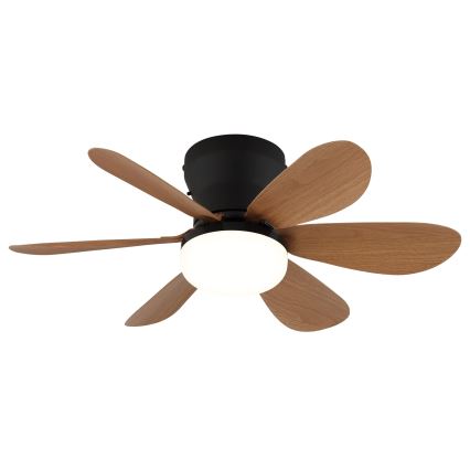 Globo - LED prigušiva plafonski ventilator LED/5W/230V 2700-6500K braon + daljinski upravljač