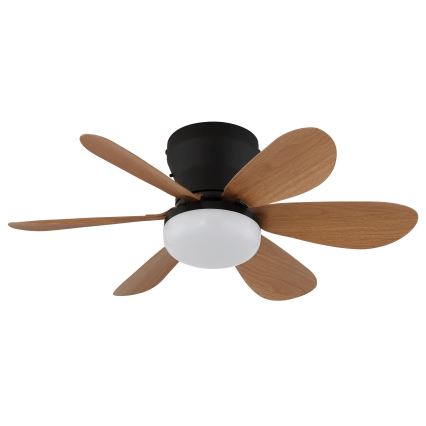 Globo - LED prigušiva plafonski ventilator LED/5W/230V 2700-6500K braon + daljinski upravljač