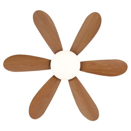 Globo - LED prigušiva plafonski ventilator LED/5W/230V 2700-6500K braon + daljinski upravljač
