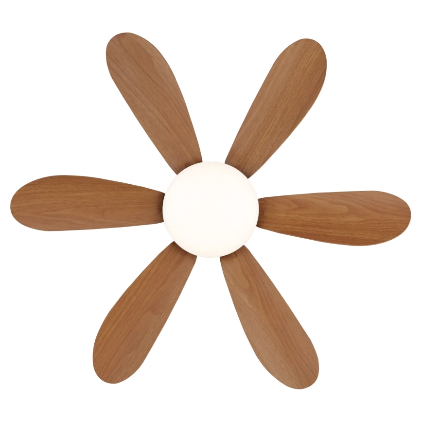 Globo - LED prigušiva plafonski ventilator LED/5W/230V 2700-6500K braon + daljinski upravljač