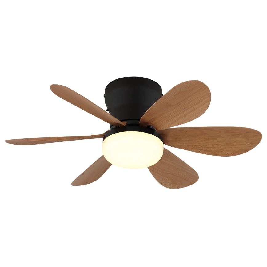 Globo - LED prigušiva plafonski ventilator LED/5W/230V 2700-6500K braon + daljinski upravljač