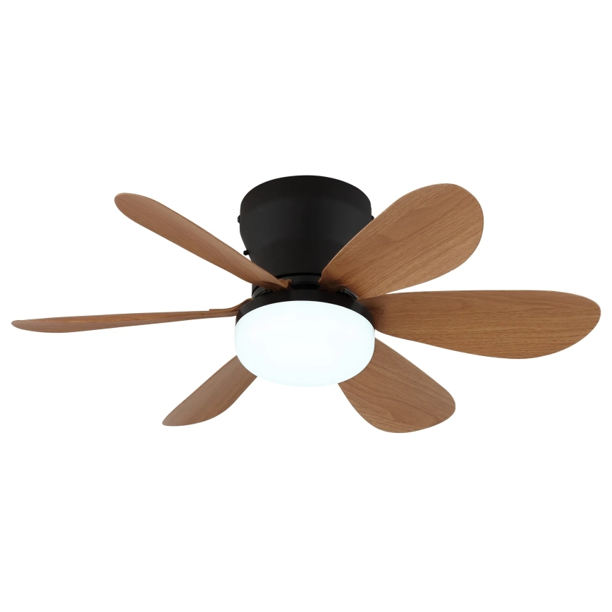 Globo - LED prigušiva plafonski ventilator LED/5W/230V 2700-6500K braon + daljinski upravljač