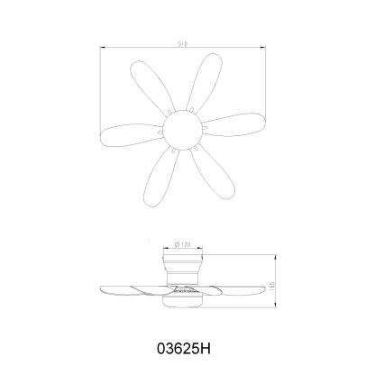 Globo - LED prigušiva plafonski ventilator LED/5W/230V 2700-6500K braon + daljinski upravljač
