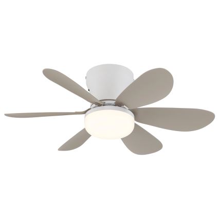 Globo - LED prigušiva plafonski ventilator LED/5W/230V 2700-6500K bež + daljinski upravljač