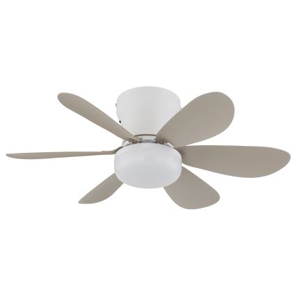 Globo - LED prigušiva plafonski ventilator LED/5W/230V 2700-6500K bež + daljinski upravljač