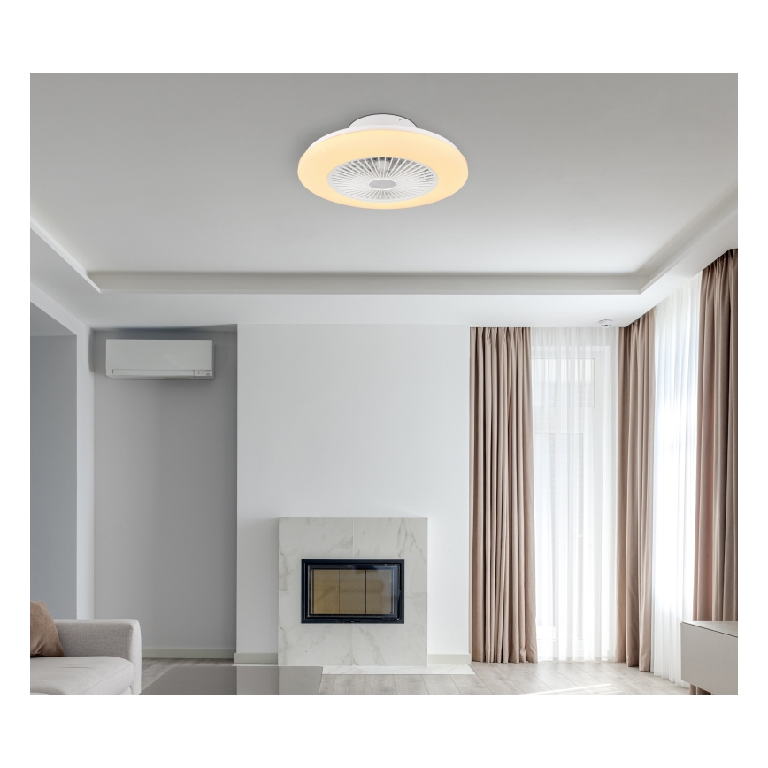 Globo - LED plafonsko svetlo sa ventilatorom i funkcijom prigušiva LED/30W/230V 3000-6500K + daljinski upravljač