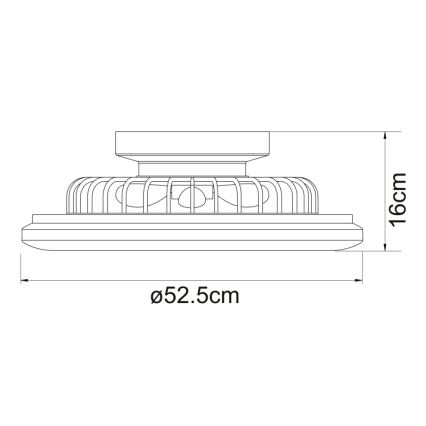 Globo - LED prigušiva stropna svetiljka sa ventilatorom LED/30W/230V 3000-6500K + daljinski upravljač