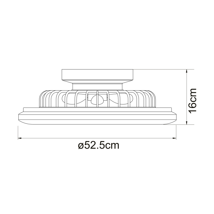 Globo - LED prigušiva stropna svetiljka sa ventilatorom LED/30W/230V 3000-6500K + daljinski upravljač