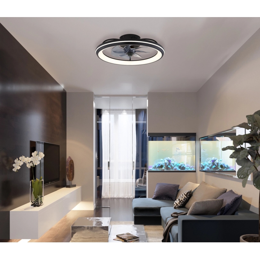 Globo - LED plafonski ventilator, prigušiva, LED/40W/230V 3000-6500K + daljinski upravljač