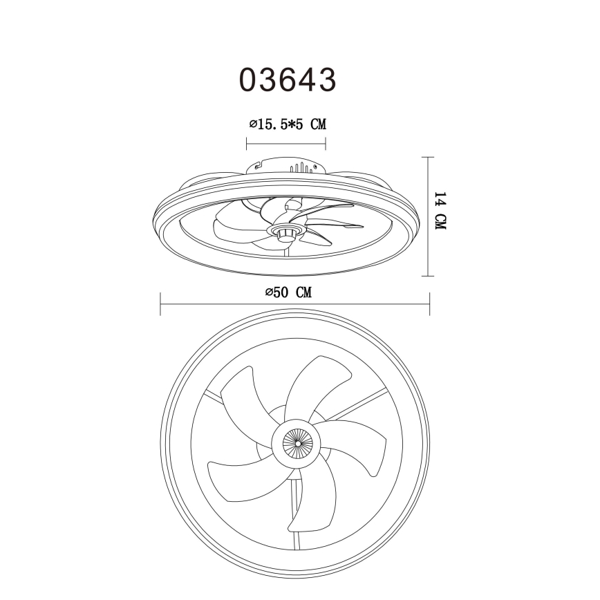 Globo - LED plafonski ventilator, prigušiva, LED/40W/230V 3000-6500K + daljinski upravljač
