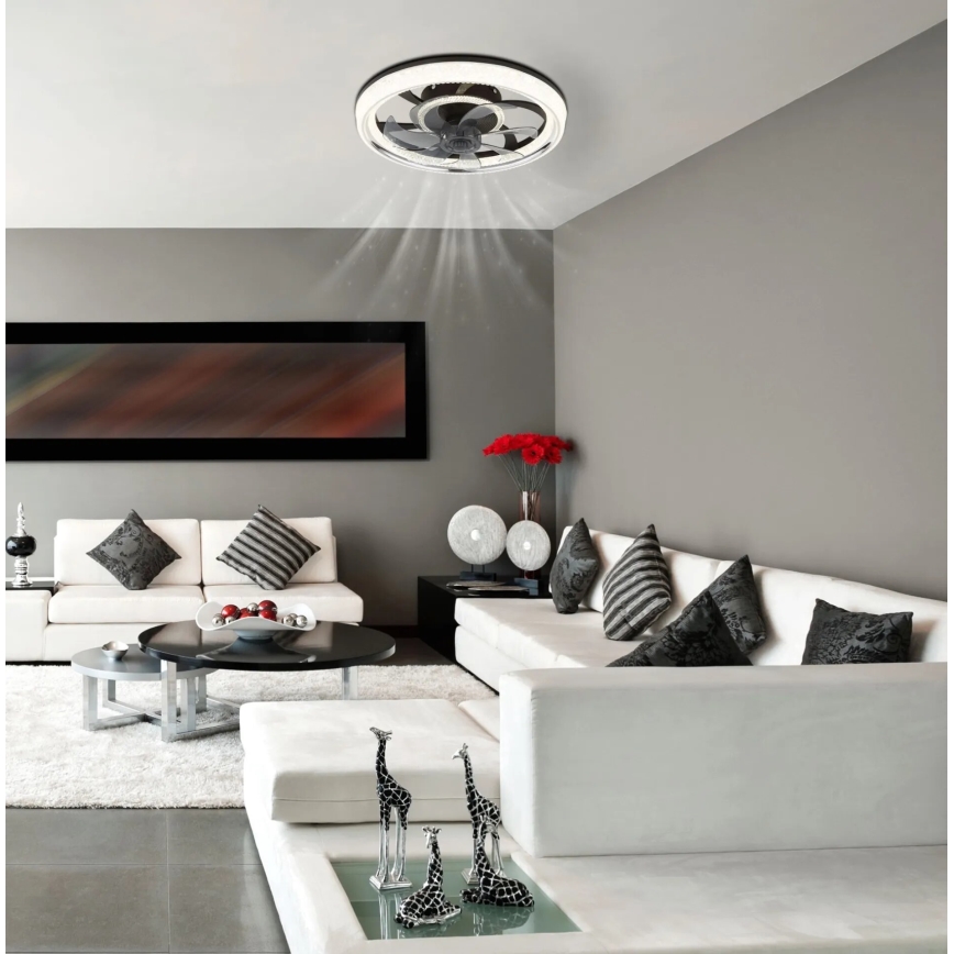 Globo - LED prigušiva plafonski ventilator LED/30W/230V 2700-6000K + daljinski upravljač