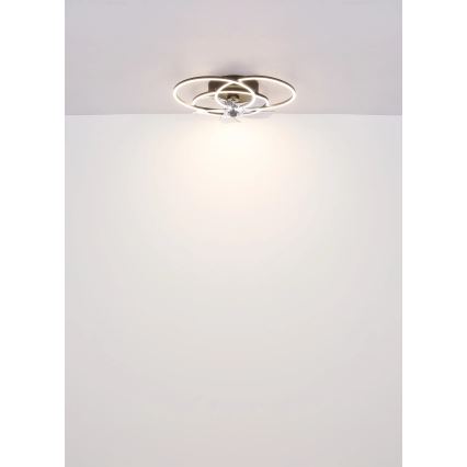Globo - LED prigušiva plafonski ventilator LED/40W/230V 3000-6500K crna + daljinski upravljač
