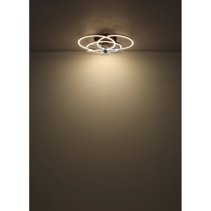 Globo - LED prigušiva plafonski ventilator LED/40W/230V 3000-6500K crna + daljinski upravljač