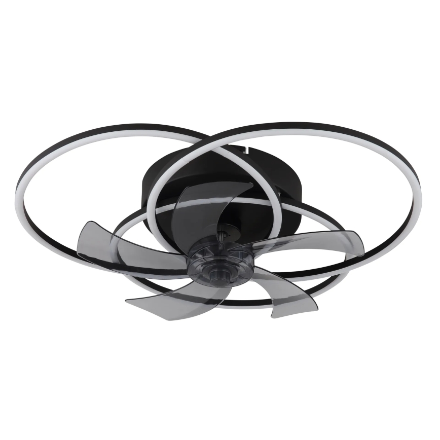 Globo - LED prigušiva plafonski ventilator LED/40W/230V 3000-6500K crna + daljinski upravljač