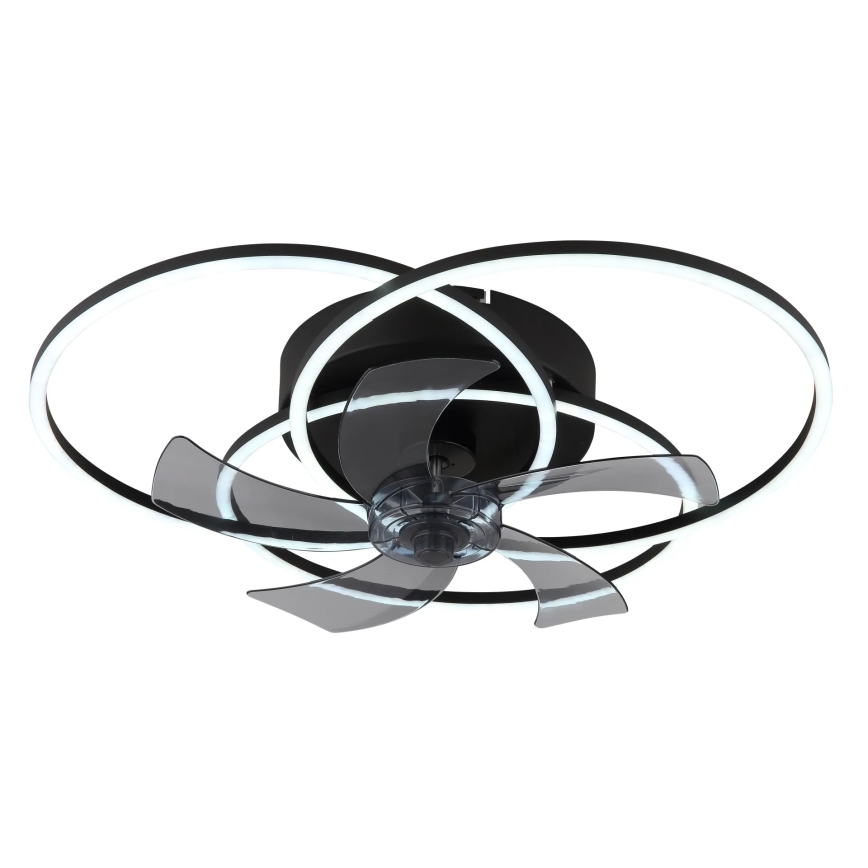 Globo - LED prigušiva plafonski ventilator LED/40W/230V 3000-6500K crna + daljinski upravljač