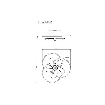 Globo - LED prigušiva plafonski ventilator LED/40W/230V 3000-6500K crna + daljinski upravljač
