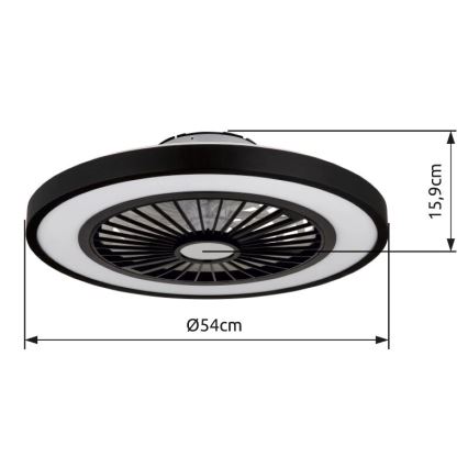 Globo - LED prigušiva plafonski ventilator LED/45W/230V 3000-6500K + daljinski upravljač