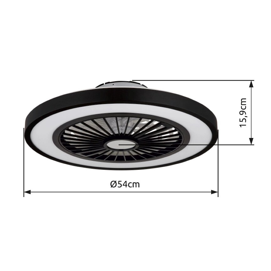 Globo - LED prigušiva plafonski ventilator LED/45W/230V 3000-6500K + daljinski upravljač