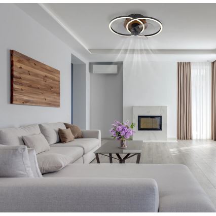 Globo - LED prigušiva plafonski ventilator LED/24W/230V 2700-6500K + daljinski upravljač