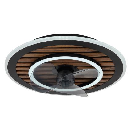 Globo - LED prigušiva stropni ventilator LED/36W/230V 2700-6000K crna + daljinski upravljač