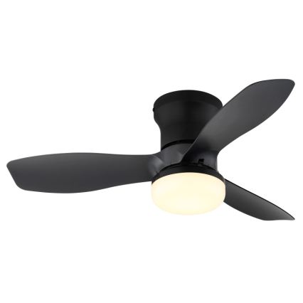 Globo - prigušiva plafonski ventilator LED/15W/230V 2700-6500K crni + daljinski upravljač