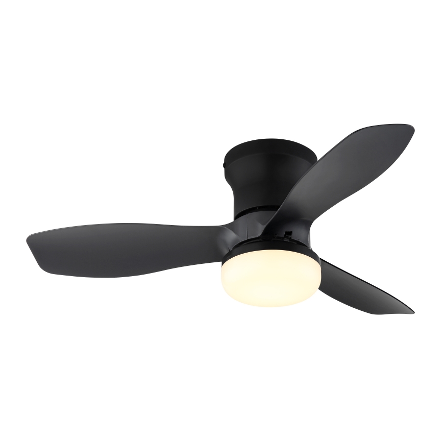 Globo - prigušiva plafonski ventilator LED/15W/230V 2700-6500K crni + daljinski upravljač