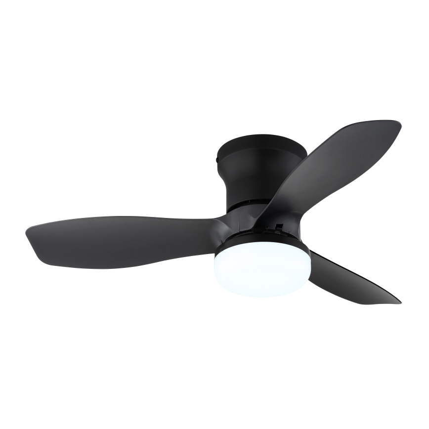 Globo - prigušiva plafonski ventilator LED/15W/230V 2700-6500K crni + daljinski upravljač