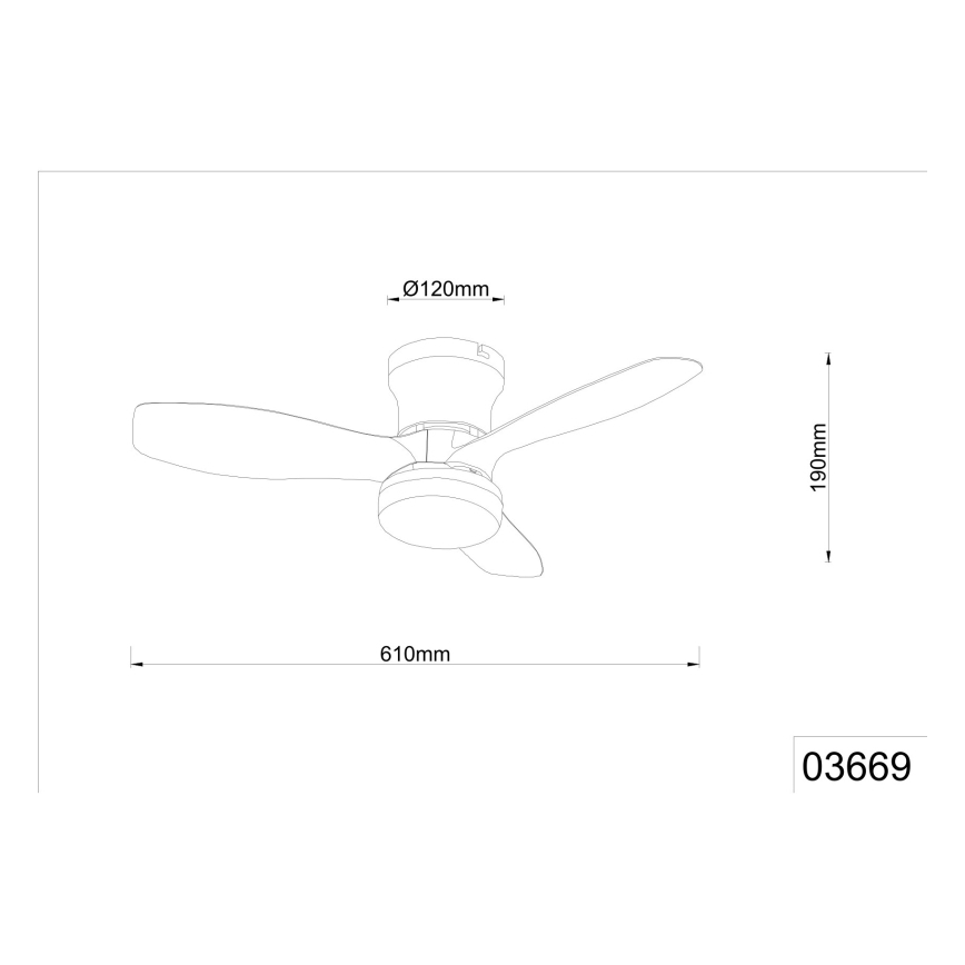 Globo - prigušiva plafonski ventilator LED/15W/230V 2700-6500K crni + daljinski upravljač