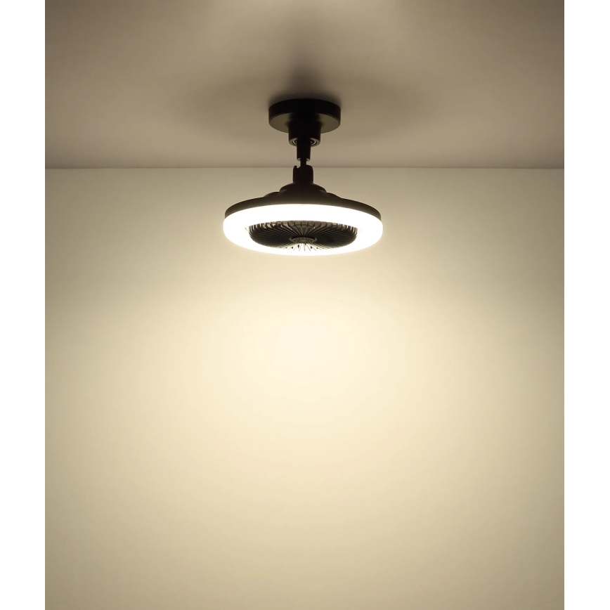 Globo - LED prigušiva plafonski ventilator LED/20W/230V 3000-6500K crna + daljinski upravljač