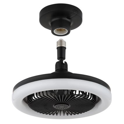 Globo - LED prigušiva plafonski ventilator LED/20W/230V 3000-6500K crna + daljinski upravljač