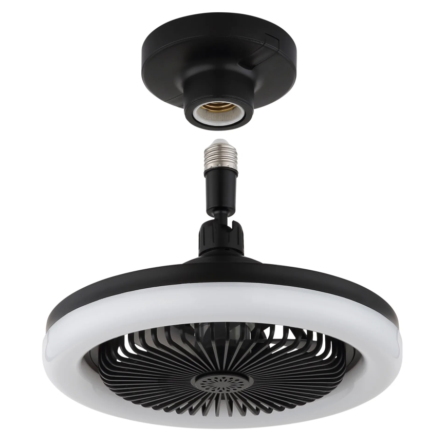 Globo - LED prigušiva plafonski ventilator LED/20W/230V 3000-6500K crna + daljinski upravljač