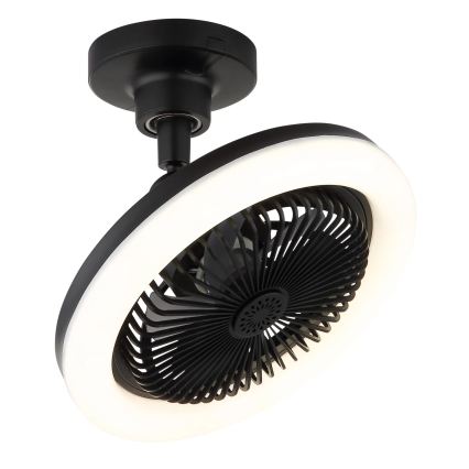 Globo - LED prigušiva plafonski ventilator LED/20W/230V 3000-6500K crna + daljinski upravljač