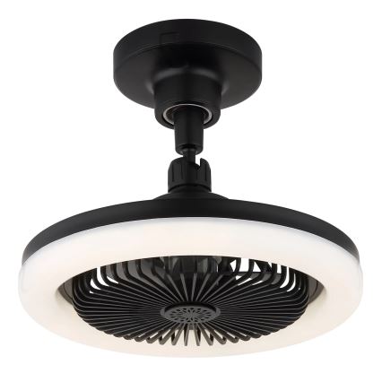 Globo - LED prigušiva plafonski ventilator LED/20W/230V 3000-6500K crna + daljinski upravljač