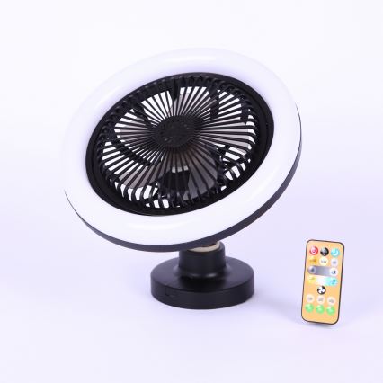 Globo - LED prigušiva plafonski ventilator LED/20W/230V 3000-6500K crna + daljinski upravljač