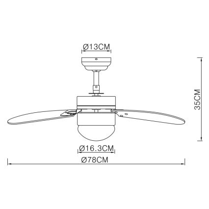 Globo - Plafonski ventilator 1xE14/60W/230V