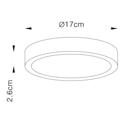 Globo - prigušiva LED plafonska svetiljka LED/22W/230V