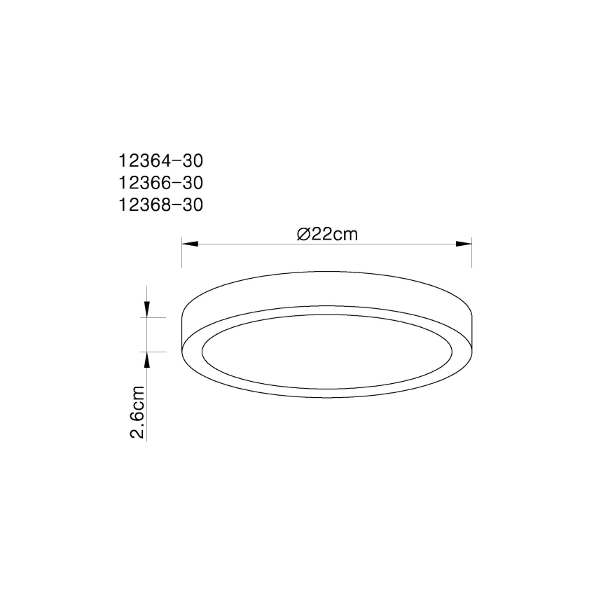 Globo - prigušiva LED plafonska svetiljka 28W/230V