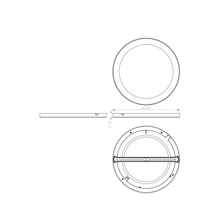 Globo - LED plafonsko svetlo LED/24W/230V 3000/4000/6500K crno