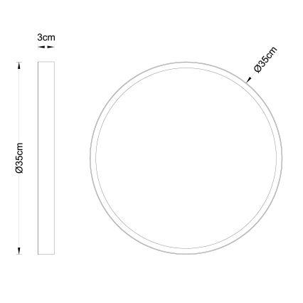 Globo - LED plafonska svetiljka LED/22W/230V, prečnik 35 cm