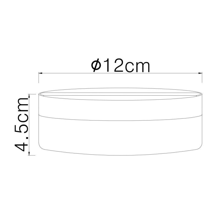 Globo - LED plafonjera LED/8W/230V 4000K Ø 12 cm crna