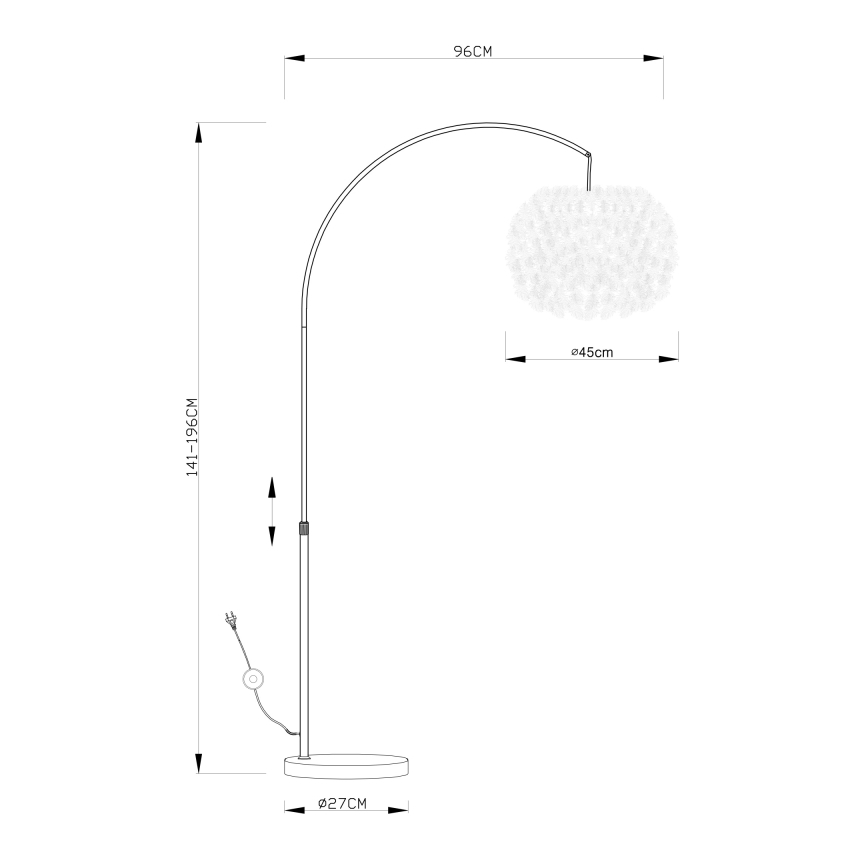 Globo - Stojeća lampa 1xE27/40W/230V