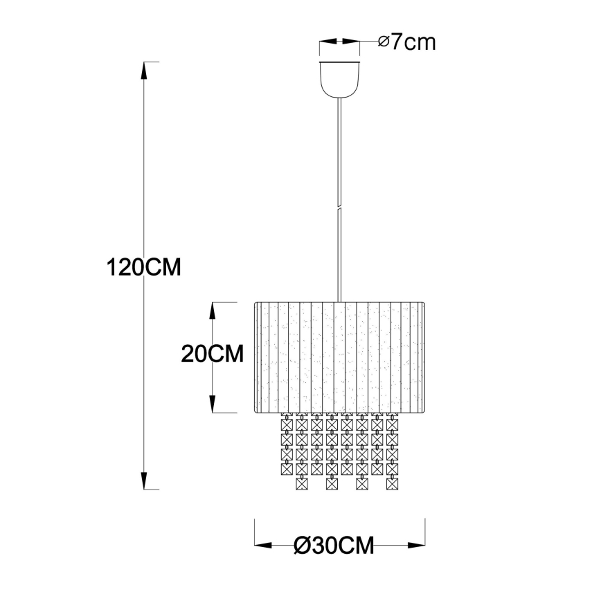 GLOBO 15098 - Viseće svetlo PYRA 1xE27/60W/230V