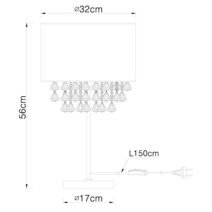 Globo - Stona lampa 1xE27/60W/230V