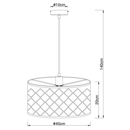 Globo - Luster na sajli 1xE27/60W/230V