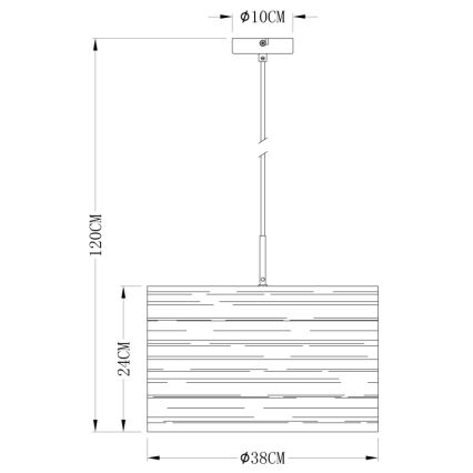 Globo - Luster na sajli 1xE27/40W/230V