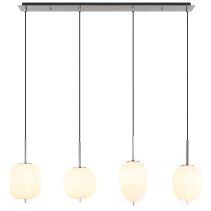 Globo - Luster na sajli 4xE14/40W/230V bela
